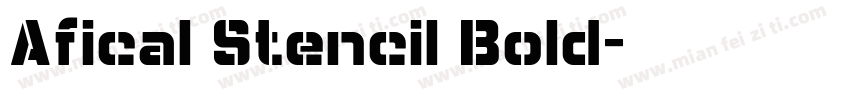 Afical Stencil Bold字体转换